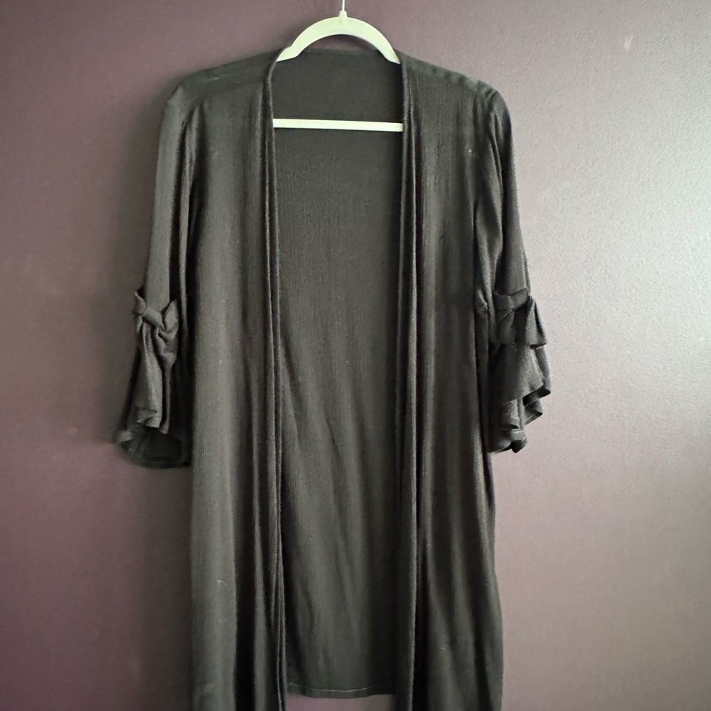 Women’s long woven cardigan